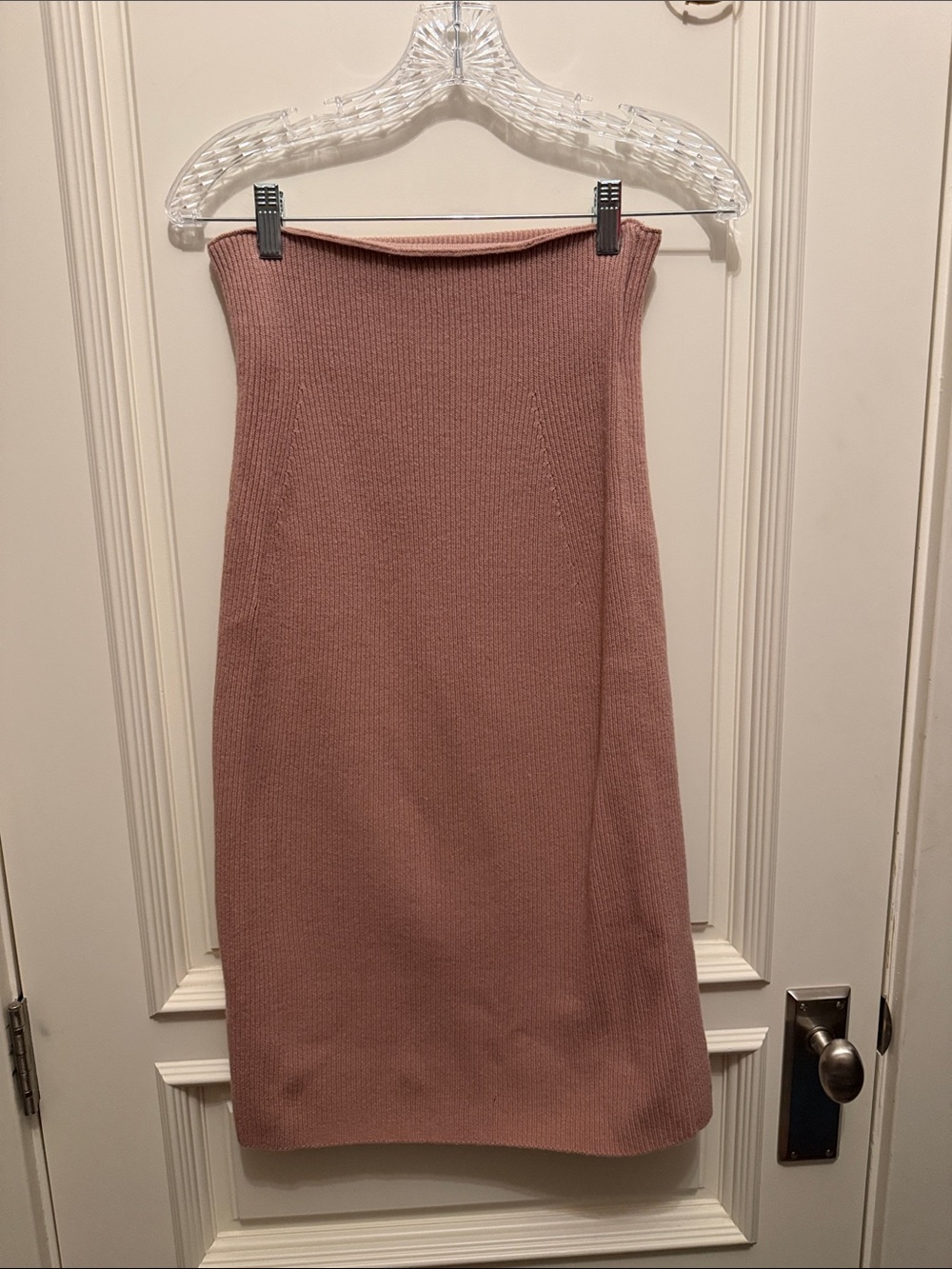 Stella McCartney Ribbed Pencil Skirt in Rose
